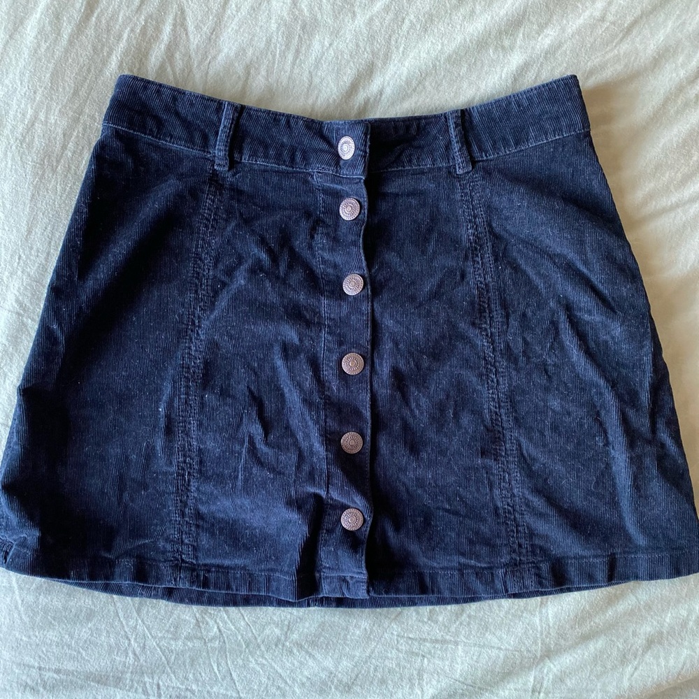 Corduroy Navy Blue Skirt